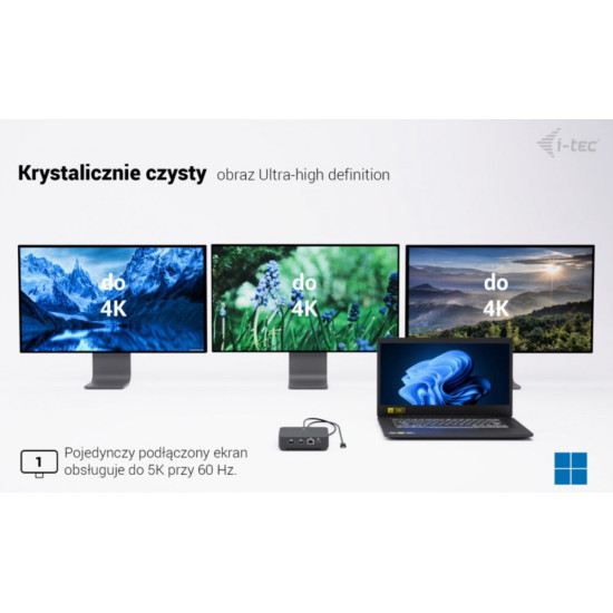 Stacja dokująca USB-C DP Dual HDMI Power Delivery 100W 