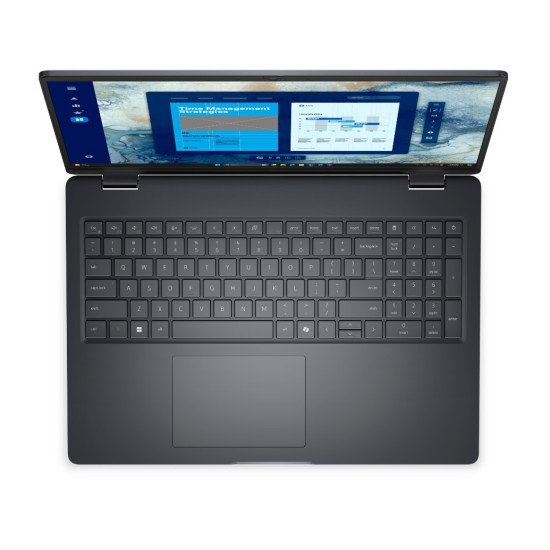 Laptop Dell Pro 16 PC16250 W11P C3 100U/8GB/512GB CL25/16.0 FHD+/Int/FgrPr/Cam&Mic/WLAN+BT/BcklKb/3C/3YPS Magnetite color, textured finish