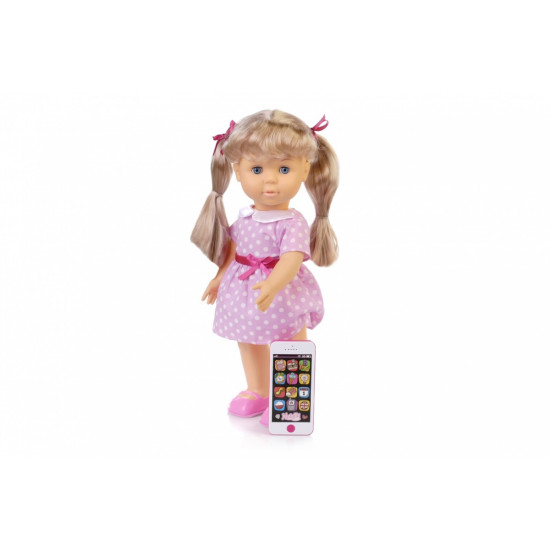 Lalka Natalia chodząca ze smartfonem 41cm