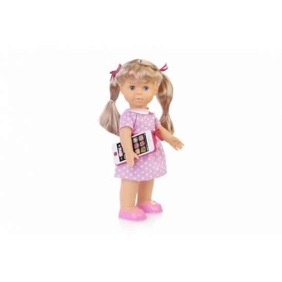 Lalka Natalia chodząca ze smartfonem 41cm