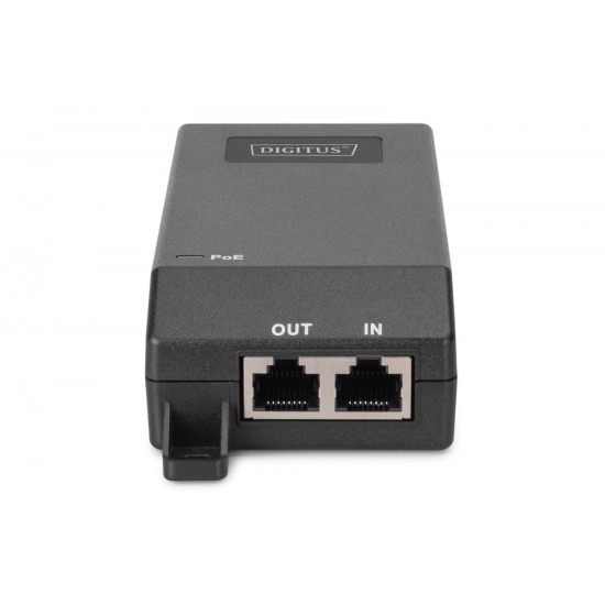 Zasilacz/Adapter PoE+ 802.3at aktywny max. 55V 30W 10/100/1000Mbps, transmisja do 100m
