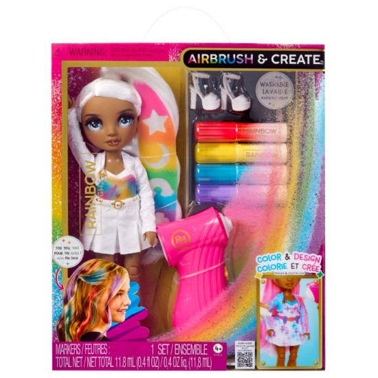 Lalka Rainbow High Air Brush, Grey Eyes 