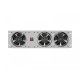 Panel wentylacyjny pionowy 19 cali 3U do szaf rack, trzy wentylatory, 230V, szary