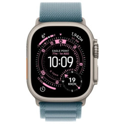 Watch Ultra 3 GPS + Cellular koperta 49 mm z tytanu w kolorze naturalnym, opaska Alpine w kolorze jasnoniebieskim - rozmiar M
