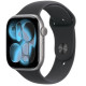 Watch Series 11 GPS+Cellular koperta 42 mm z aluminium w kolorze gwiezdnej szarości, pasek sportowy w kolorze czarnym - rozmiar M/L