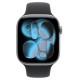 Watch Series 11 GPS+Cellular koperta 42 mm z aluminium w kolorze gwiezdnej szarości, pasek sportowy w kolorze czarnym - rozmiar M/L