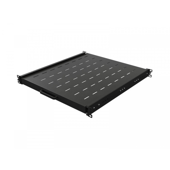 Półka wysuwana do szaf rack 19 cali 500mm czarna 