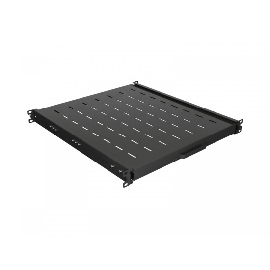 Półka wysuwana do szaf rack 19 cali 500mm czarna 