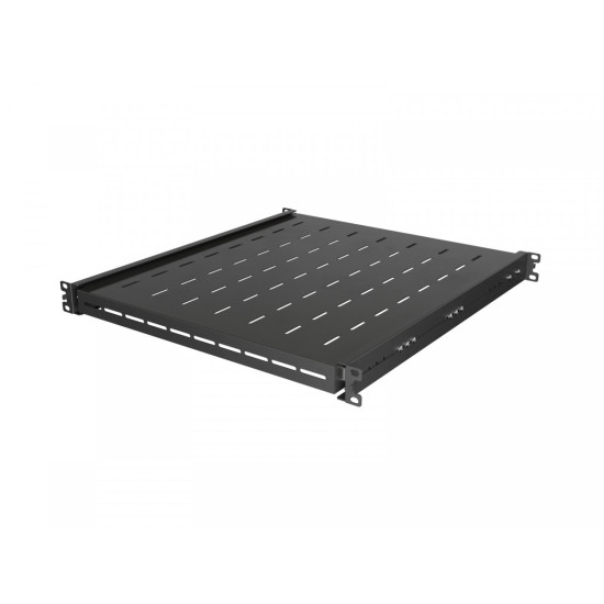 Półka wysuwana do szaf rack 19 cali 500mm czarna 