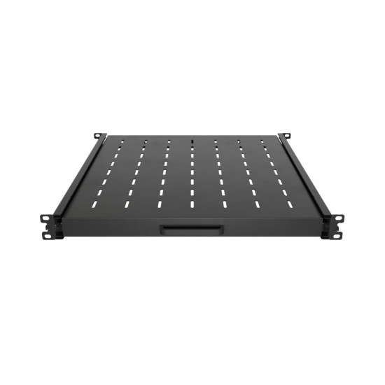 Półka wysuwana do szaf rack 19 cali 500mm czarna 