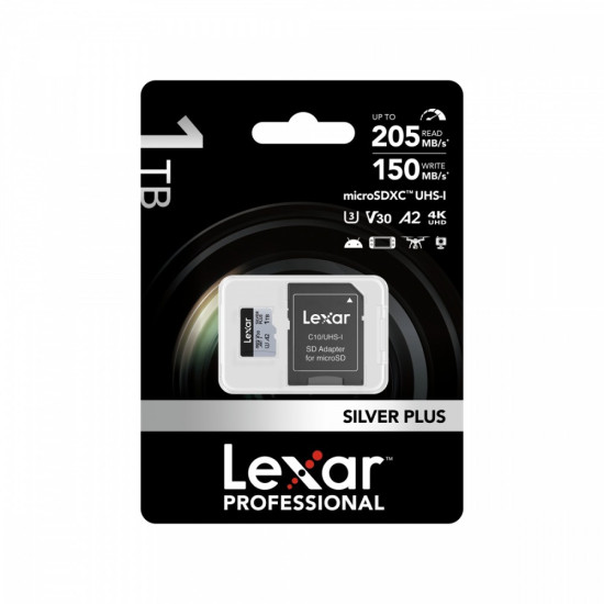 Karta pamiÄci microSD 1TB C10 A2 U3 V30 205/150MB/s Silver Plus