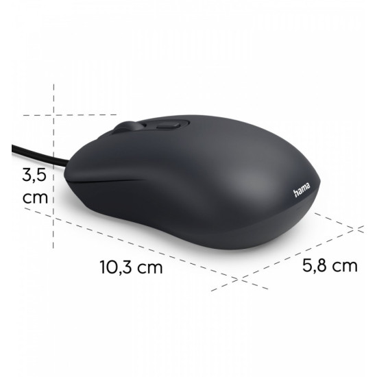 Mysz przewodowa usb-C CM-200 czarna 