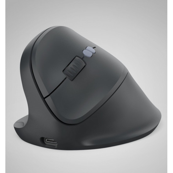 Mysz ergonomiczna EWM-600 czarna dla leworęcznych