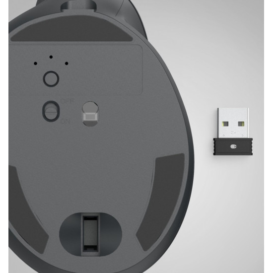 Mysz ergonomiczna EWM-600 czarna dla leworęcznych