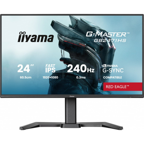 Monitor 23,8 cala GB2471HS-B1 Fast IPS,FHD,240Hz,2xHDMI,DP, 350cd, HAS(150) PIVOT, Adaptive G-SYNC - 1920 x 1080 @48-240Hz DisplayPort Only 