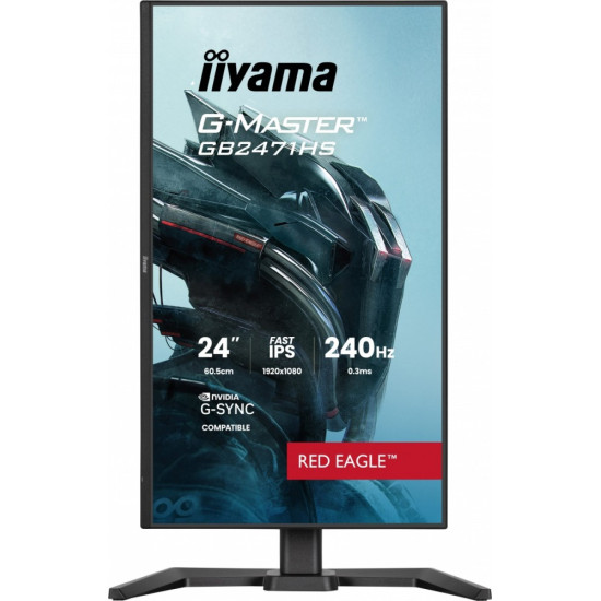 Monitor 23,8 cala GB2471HS-B1 Fast IPS,FHD,240Hz,2xHDMI,DP, 350cd, HAS(150) PIVOT, Adaptive G-SYNC - 1920 x 1080 @48-240Hz DisplayPort Only 