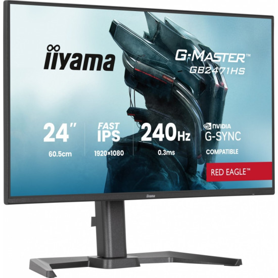 Monitor 23,8 cala GB2471HS-B1 Fast IPS,FHD,240Hz,2xHDMI,DP, 350cd, HAS(150) PIVOT, Adaptive G-SYNC - 1920 x 1080 @48-240Hz DisplayPort Only 