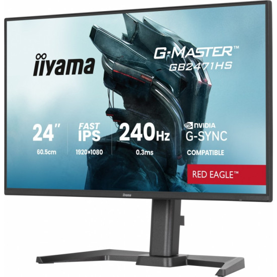 Monitor 23,8 cala GB2471HS-B1 Fast IPS,FHD,240Hz,2xHDMI,DP, 350cd, HAS(150) PIVOT, Adaptive G-SYNC - 1920 x 1080 @48-240Hz DisplayPort Only 