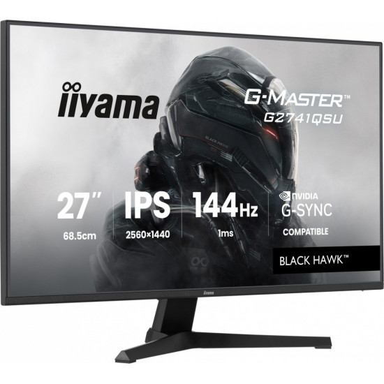 Monitor 27 cali G2741QSU-B1 IPS,QHD,144Hz,1ms,2xUSB Adaptive G-SYNC,HDMI,DP,350cd, 