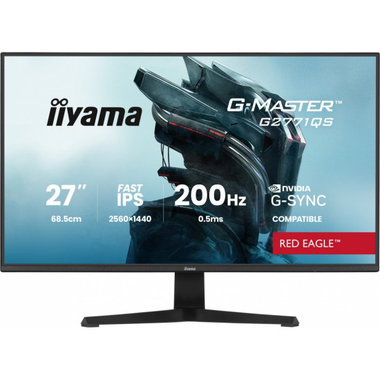 Monitor 27 cali G2771QS-B1 QHD,Fast IPS,DP,2xHDMI,200Hz, 350cd,Adaptive G-SYNC - 2560 x 1440 @48-200Hz DisplayPort Only 