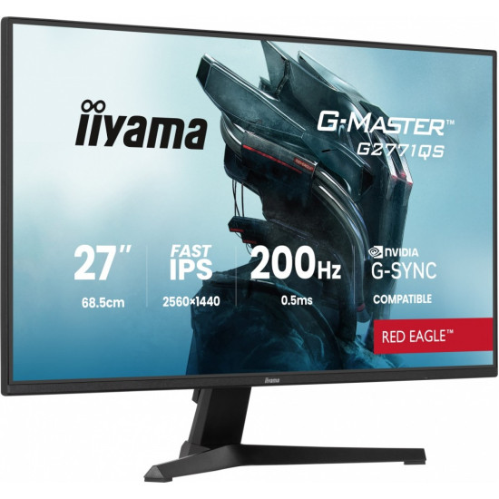 Monitor 27 cali G2771QS-B1 QHD,Fast IPS,DP,2xHDMI,200Hz, 350cd,Adaptive G-SYNC - 2560 x 1440 @48-200Hz DisplayPort Only 