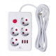 Listwa zasilająca MCE393 W 4 gniazdka, 3xUSB, 110-240V AC 50/60Hz. 2.1A max 2500W, 3m biała