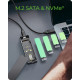 Obudowa dysku IB-1826MCL-CU31 M.2 NVMe i SATA obudowa, RGB lighting, USB 3.2 Gen 2, 10 Gbps 
