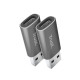 Adapter Calyx USB-C do USB-A dwupak szary