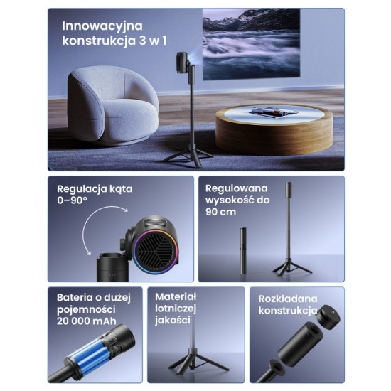 Powerbank ze strojakiem Tripod P0X1