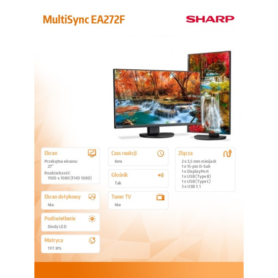 Monitor MultiSync DD-EA272F 27 cali czarny