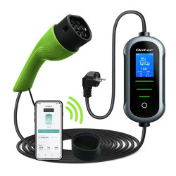 Mobilna ładowarka do samochodu elektrycznego EV z regulacją 2w1  Typ2 | 3.5kW | 230V | Wi-Fi | TUYA | SMART LIFE | LCD | 5m 