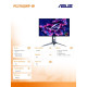Monitor 26.5 cala PG27AQWP-W OLED 540Hz 0.02 HDMI DP