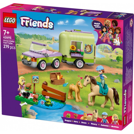 Klocki Friends 42695 Przyczepa z koniem i źrebaczkiem