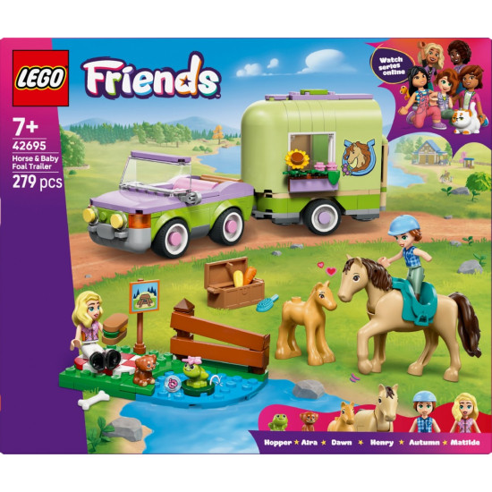 Klocki Friends 42695 Przyczepa z koniem i źrebaczkiem