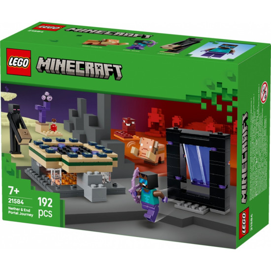 Klocki Minecraft 21584 Podróż przez portal Netheru i Kresu
