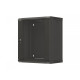 Szafa instalacyjna rack wisząca 19 cali 12U 540x350 czarna drzwi przeszklone (flat pack)