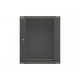 Szafa instalacyjna rack wisząca 19 cali 12U 540x350 czarna drzwi przeszklone (flat pack)