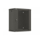 Szafa instalacyjna rack wisząca 19 cali 12U 540x350 czarna drzwi przeszklone (flat pack)
