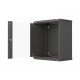 Szafa instalacyjna rack wisząca 19 cali 12U 540x350 czarna drzwi przeszklone (flat pack)