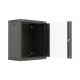 Szafa instalacyjna rack wisząca 19 cali 12U 540x350 czarna drzwi przeszklone (flat pack)