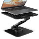 STND-LRB Podstawa do laptopów aluminiowa 10-17,3 cala regulowana wysokość, obrotowa o 360 stopni, Czarna