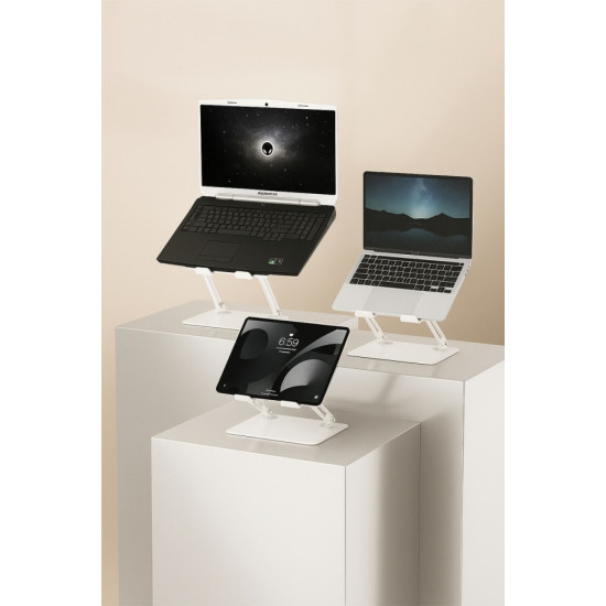 Podstawka pod laptopa, regulowana, ergonomiczna 10-17 cali LAPTOP STAND MT2661W (biała)