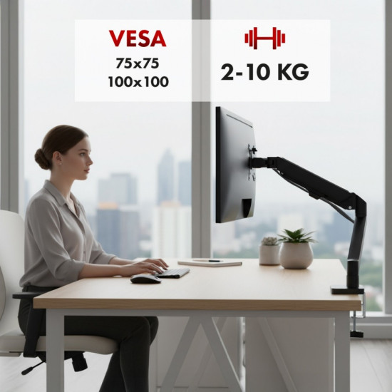 Uchwyt na monitor 2-10 kg, MC-133 