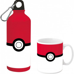 Butelka bidon 500ml aluminium + kubek Pokemon 