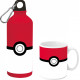 Butelka bidon 500ml aluminium + kubek Pokemon 