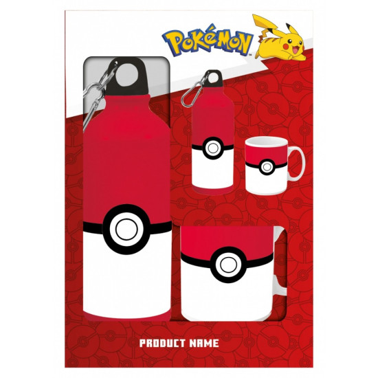 Butelka bidon 500ml aluminium + kubek Pokemon 