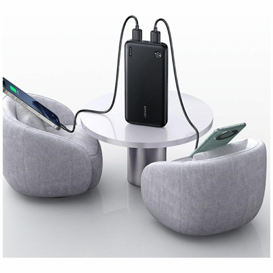 Powerbank PB83 10000mAh PD 2xUSB-A USB-C czarny 