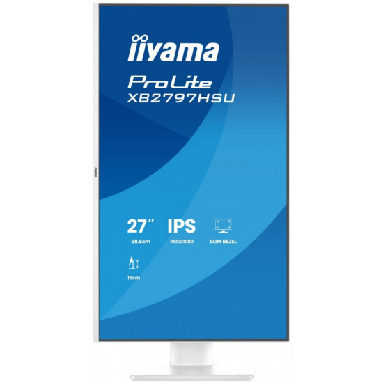 Monitor 27 cali XB2797HSU-W1 IPS, FHD, HDMI, DP, 120Hz, 2xUSBv3.2, 2xUSB-C, 350 CD, x2W, HAS 150/PIVOT, Biały