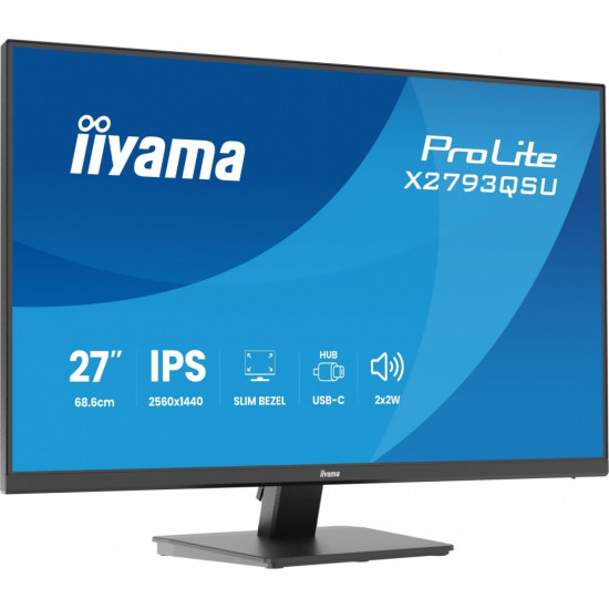 Monitor 27 cali X2793QSU-B1 IPS, QHD, HDMI, DP, 2xUSB 