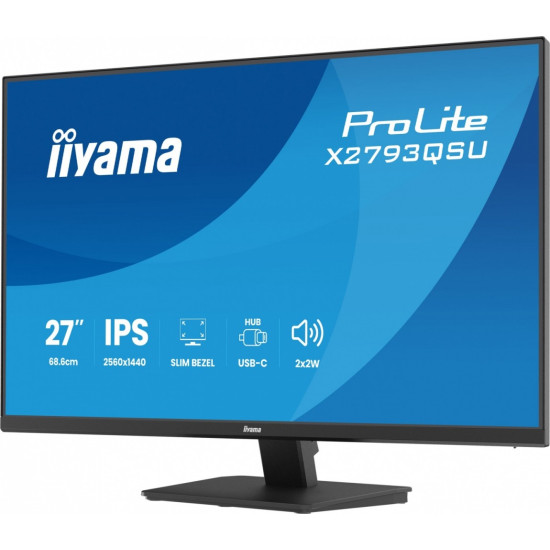 Monitor 27 cali X2793QSU-B1 IPS, QHD, HDMI, DP, 2xUSB 